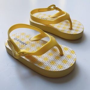The Plaid Flip Flops in Yellow